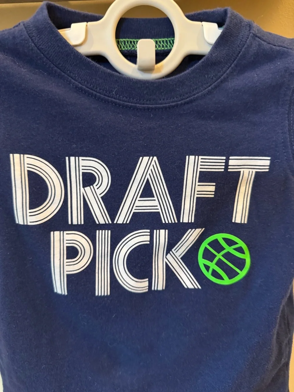 Carter's Baby Boy Long Sleeve DRAFT PICK Tee Shirt Size 6 Months